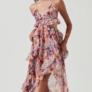 ASTR The Label Palace Floral Cutout Maxi Dress